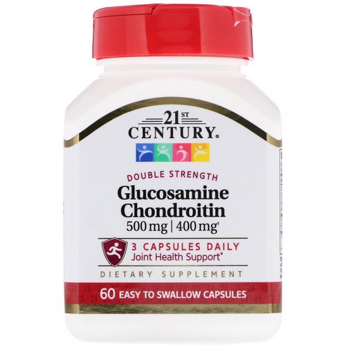 21st Century, Glucosamine / Chondroitin, Double Strength, 500 mg / 400 mg, 60 Easy to Swallow Capsules Review
