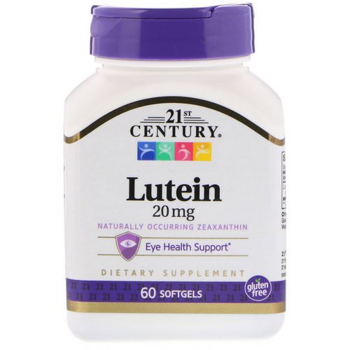 21st Century, Lutein, 20 mg, 60 Softgels Review