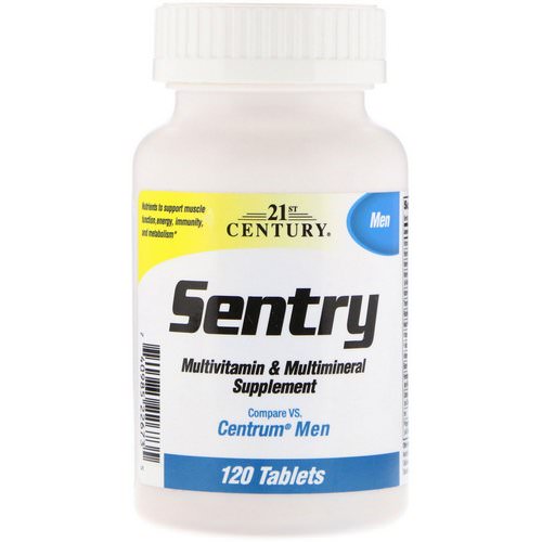 21st Century, Sentry Men, Multivitamin & Multimineral Supplement, 120 Tablets Review