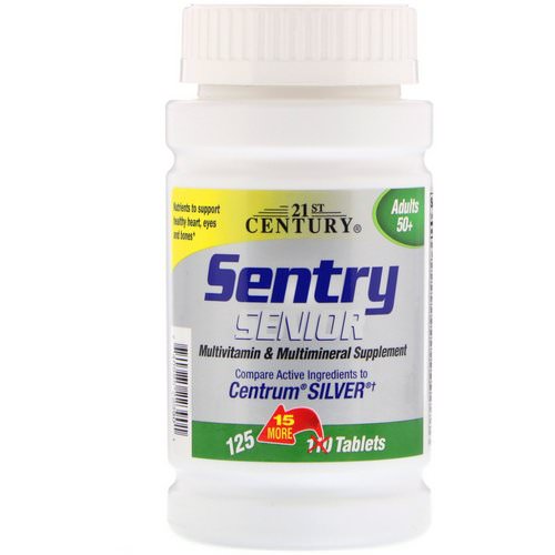 21st Century, Sentry Senior, Multivitamin & Multimineral Supplement, Adults 50+, 125 Tablets Review