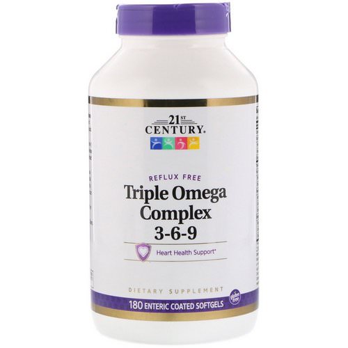 21st Century, Triple Omega Complex 3-6-9, 180 Enteric Coated Softgels Review
