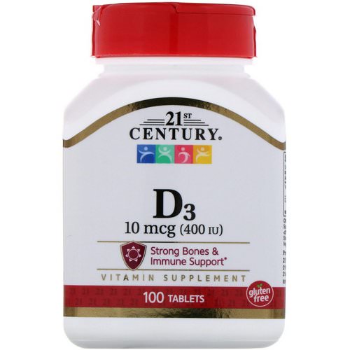 21st Century, Vitamin D3, 10 mcg (400 IU), 100 Tablets Review