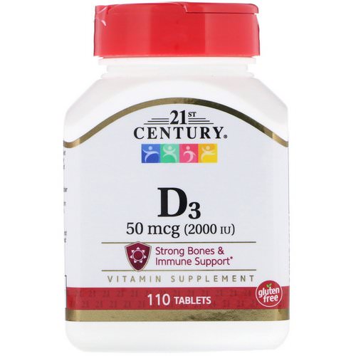 21st Century, Vitamin D3, 50 mcg (2000 IU), 110 Tablets Review