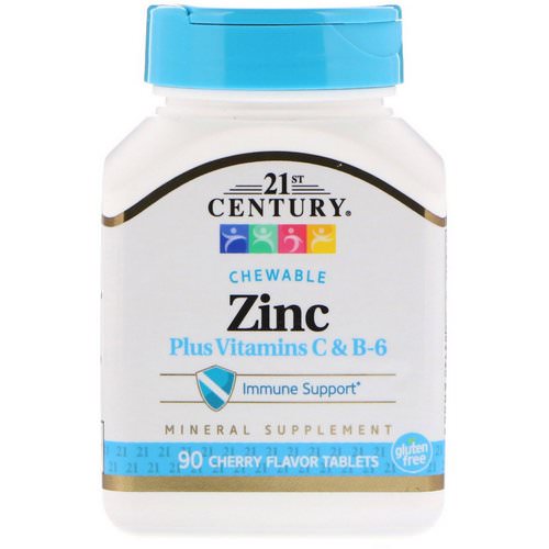 21st Century, Zinc Plus Vitamins C & B-6, Cherry Flavor, 90 Chewable Tablets Review