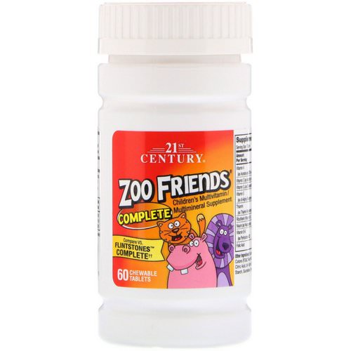 21st Century, Zoo Friends Complete, Children's Multivitamin / Multimineral Supplement, 60 Chewable Tablets Review