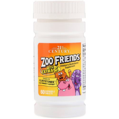 21st Century, Zoo Friends with Extra C, 60 Chewable Tablets Review