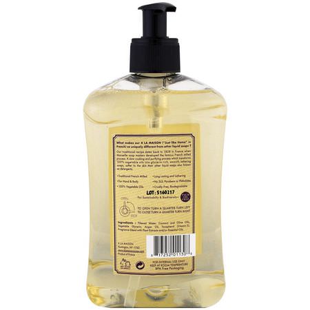 Duschgel, Kroppstvätt, Handtvål, Dusch: A La Maison de Provence, Hand and Body Liquid Soap, Fig and Basil, 16.9 fl oz (500 ml)
