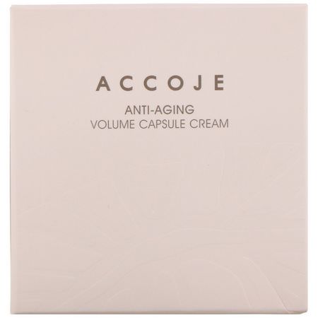 Face Moisturizer, Hudvård: Accoje, Anti-Aging, Volume Capsule Cream, 50 ml