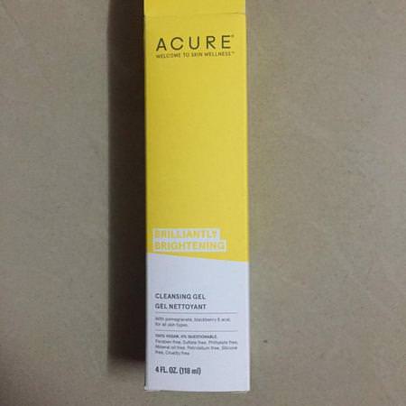 Acure, Brightening Cleansing Gel, 4 fl oz (118 ml)
