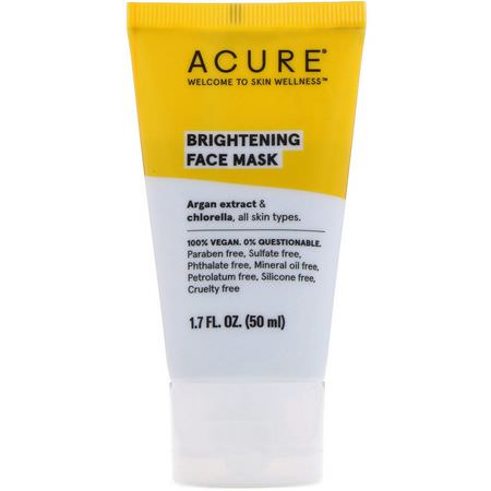 Acure Brightening Masks Argan Oil - Argan Oil, Brightening Masks, Peels, Face Masks