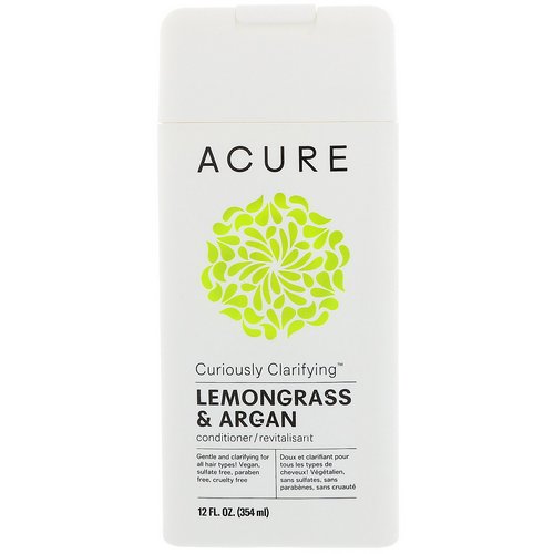 Acure, Curiously Clarifying Conditioner, Lemongrass & Argan, 12 fl oz (354 ml) Review