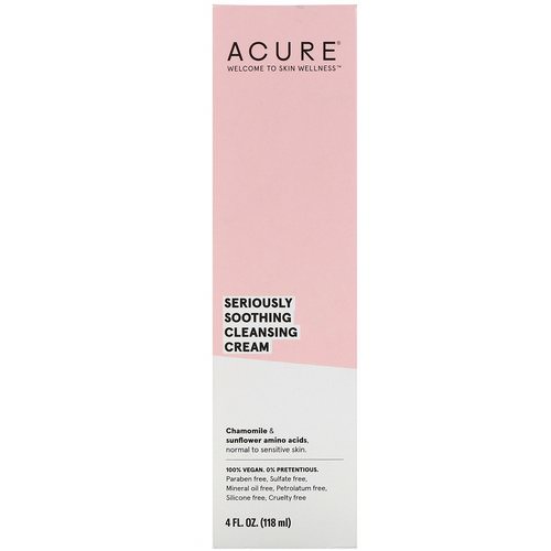 Acure, Seriously Soothing Cleansing Cream, 4 fl oz (118 ml) Review