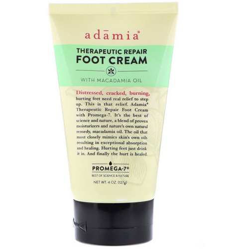 Adamia, Therapeutic Repair Foot Cream with Macadamia Oil, 4 oz (127 g) Review