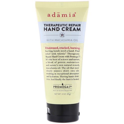 Adamia, Therapeutic Repair Hand Cream with Macadamia Oil, 3 oz (85 g) Review