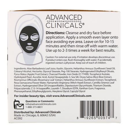 Advanced Clinicals Clay Masks - Clay Masks, Peels, Face Masks, Beauty