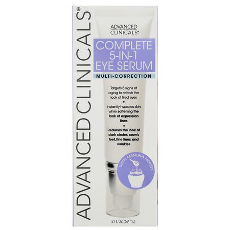 Hydrating, Firming, Anti-Aging, Serums: Advanced Clinicals, Complete 5-in-1 Eye Serum, Multi-Correction, 2 fl oz (59 ml)