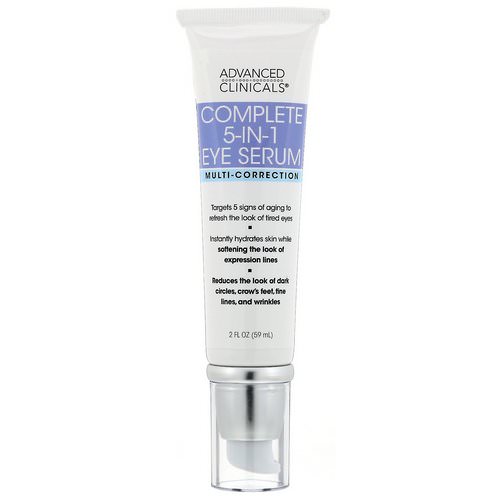Advanced Clinicals, Complete 5-in-1 Eye Serum, Multi-Correction, 2 fl oz (59 ml) Review