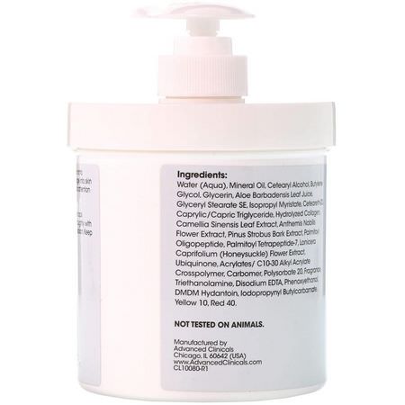 Lotion, Bad: Advanced Clinicals, CoQ10, Wrinkle Defense Cream, 16 oz (454 g)