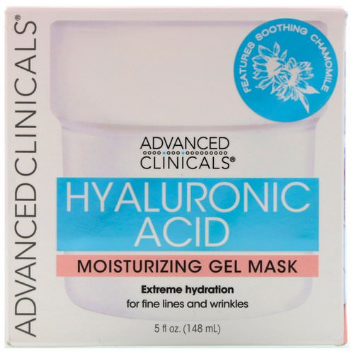 Advanced Clinicals, Hyaluronic Acid, Moisturizing Gel Mask, 5 fl oz (148 ml) Review