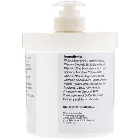 Krämer, Ansiktsfuktare, Retinol, Skönhet: Advanced Clinicals, Retinol, Advanced Firming Cream, 16 oz (454 g)