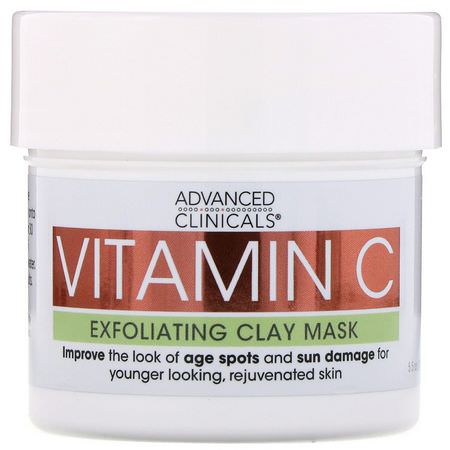 Advanced Clinicals Clay Masks Vitamin C Beauty - C-Vitamin, Lermasker, Skal, Ansiktsmasker