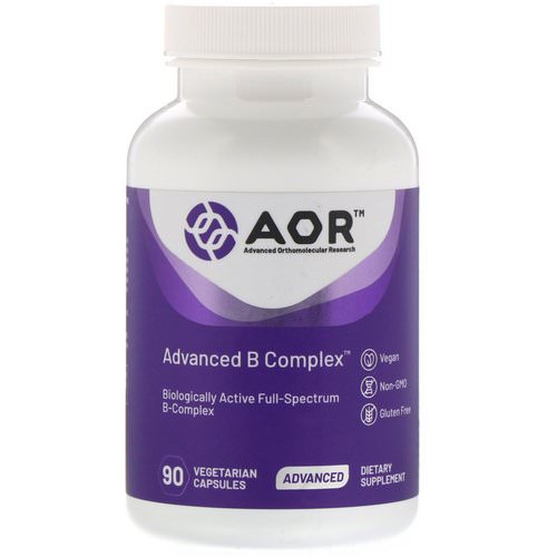 Advanced Orthomolecular Research AOR, Advanced B Complex, 90 Vegetarian Capsules Review