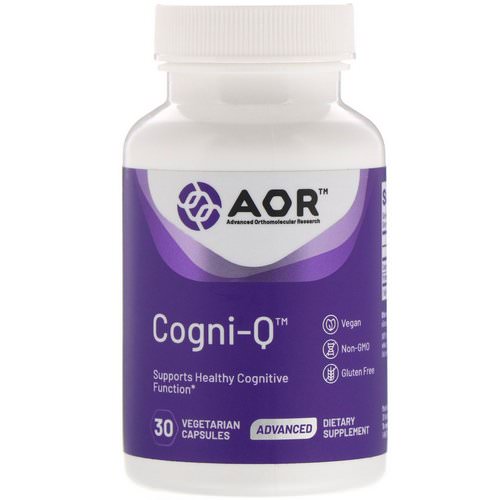 Advanced Orthomolecular Research AOR, Cogni-Q, 30 Vegetarian Capsules Review