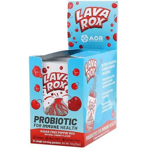 Advanced Orthomolecular Research AOR, Lava Rox, Probiotic for Immune Health, Natural Cherry Flavor, 24 Packets, .2 oz (6 g) Each Review