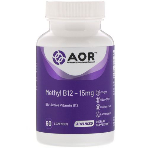 Advanced Orthomolecular Research AOR, Methyl B12, 15 mg, 60 Lozenges Review