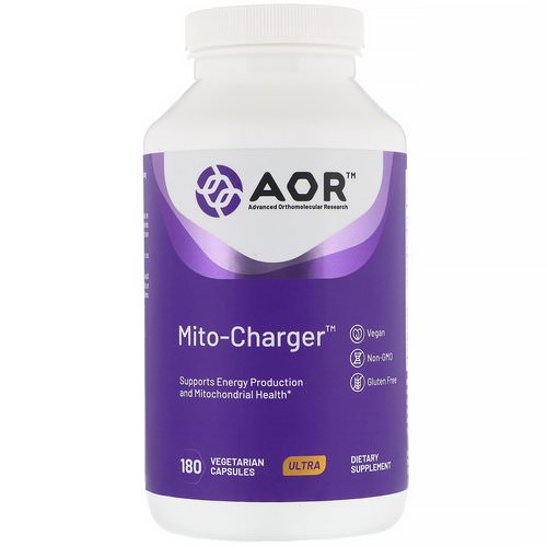 Advanced Orthomolecular Research AOR, Mito-Charger, 180 Vegetarian Capsules Review