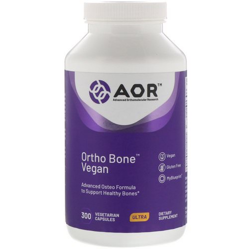 Advanced Orthomolecular Research AOR, Ortho Bone Vegan, 300 Vegetarian Capsules Review