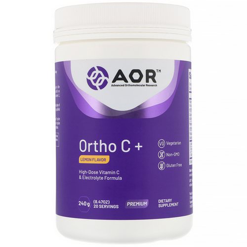 Advanced Orthomolecular Research AOR, Ortho C+, Lemon Flavor, 8.47 oz (240 g) Review