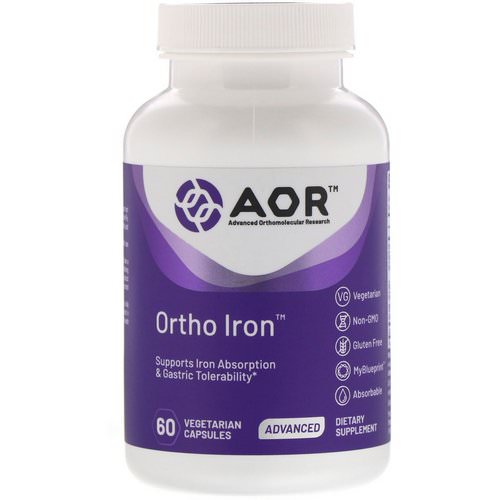 Advanced Orthomolecular Research AOR, Ortho Iron, 60 Vegetarian Capsules Review