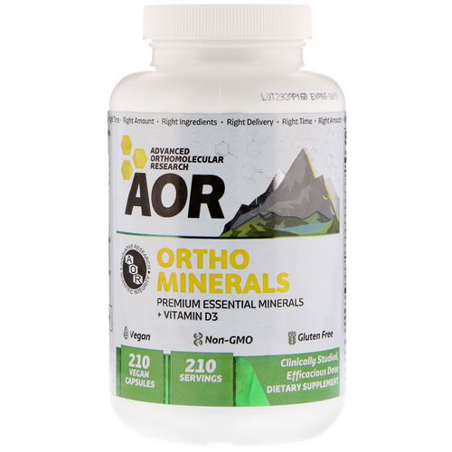 Advanced Orthomolecular Research AOR, Ortho Minerals, 210 Vegan Capsules Review