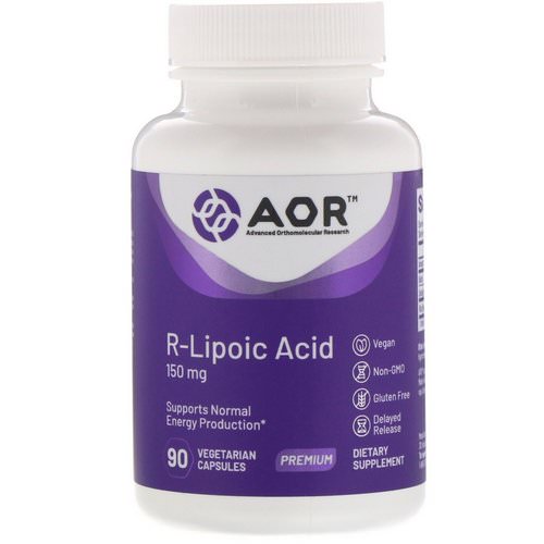 Advanced Orthomolecular Research AOR, R-Lipoic Acid, 150 mg, 90 Vegetarian Capsules Review
