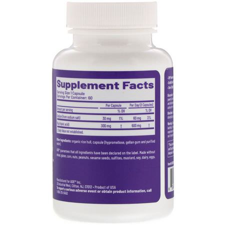 Alpha Lipoic Acid, Antioxidants, Supplements: Advanced Orthomolecular Research AOR, R-Lipoic Acid, 300 mg, 60 Vegetarian Capsules