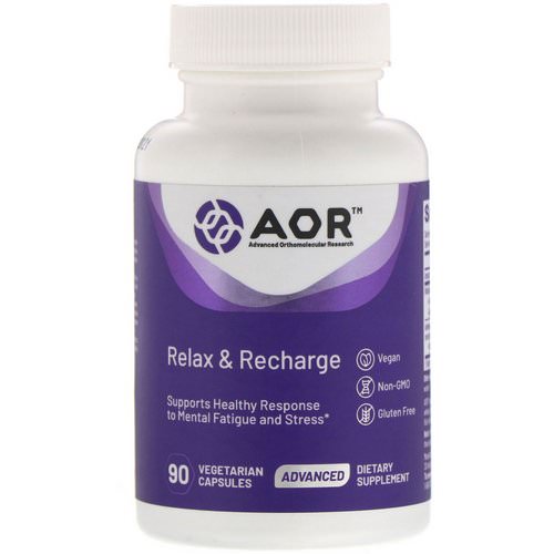 Advanced Orthomolecular Research AOR, Relax & Recharge, 90 Vegetarian Capsules Review