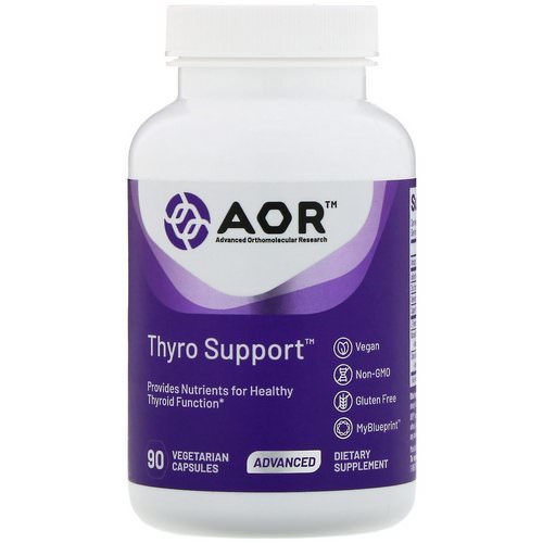 Advanced Orthomolecular Research AOR, Thyro Support, 90 Vegetarian Capsules Review