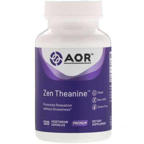 Advanced Orthomolecular Research AOR, Zen Theanine, 120 Vegetarian Capsules Review