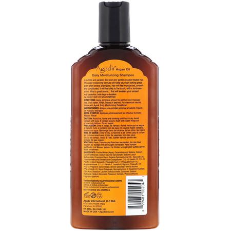 Schampo, Hårvård, Bad: Agadir, Argan Oil, Daily Moisturizing Shampoo, Sulfate Free, 12.4 fl oz (366 ml)