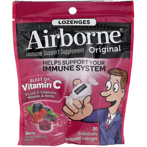 AirBorne, Blast of Vitamin C, Berry, 20 Individually Wrapped Lozenges Review