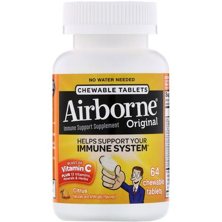 AirBorne Vitamin C Formulas Cold Cough Flu - Influensa, Hosta, Förkylning, C-Vitamin