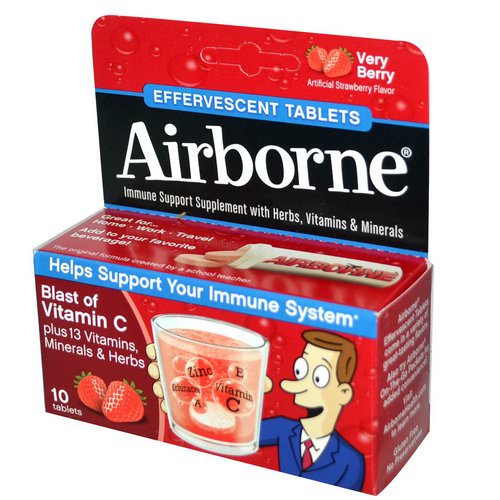 AirBorne, Blast of Vitamin C, Very Berry, 10 Effervescent Tablets Review