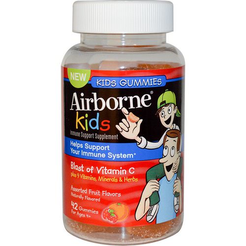 AirBorne, Kids, Blast of Vitamin C, Assorted Fruit Flavors, 42 Gummies Review