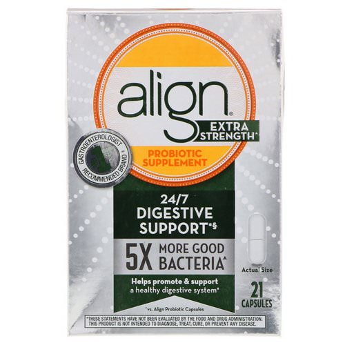 Align Probiotics, 24/7 Digestive Support, Probiotic Supplement, Extra Strength, 21 Capsules Review