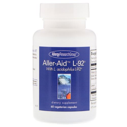 Allergy Research Group, Aller-Aid L-92 with L. Acidophilus L-92, 60 Vegetarian Capsules Review