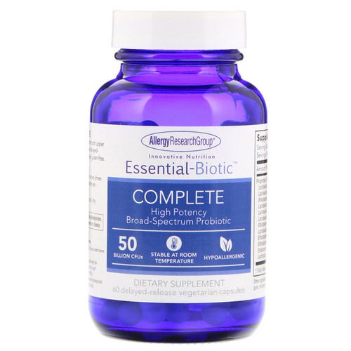 Allergy Research Group, Essential-Biotic Complete, 50 Billion CFU's, 60 Delayed-Release Vegetarian Capsules Review