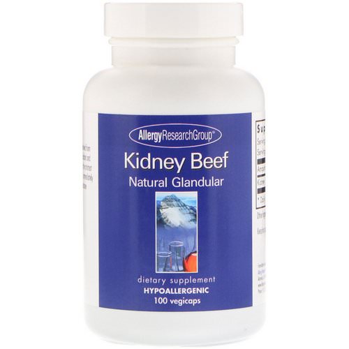 Allergy Research Group, Kidney Beef, Natural Glandular, 100 Vegicaps Review