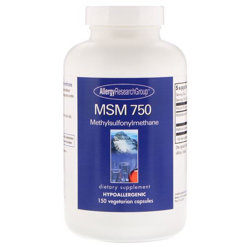 Allergy Research Group, MSM 750, 150 Vegetarian Capsules Review
