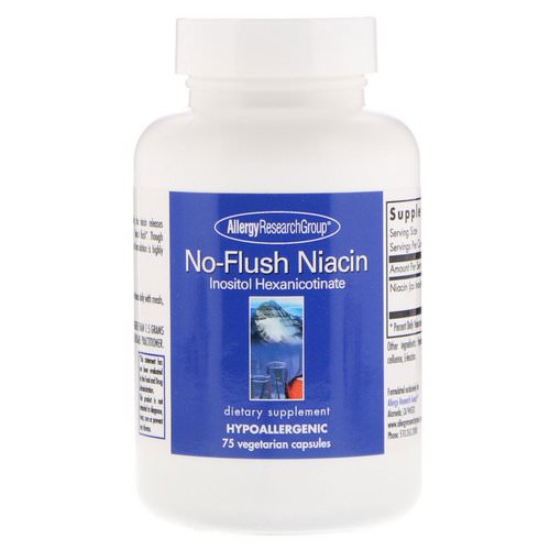 Allergy Research Group, No-Flush Niacin, 75 Vegetarian Capsules Review